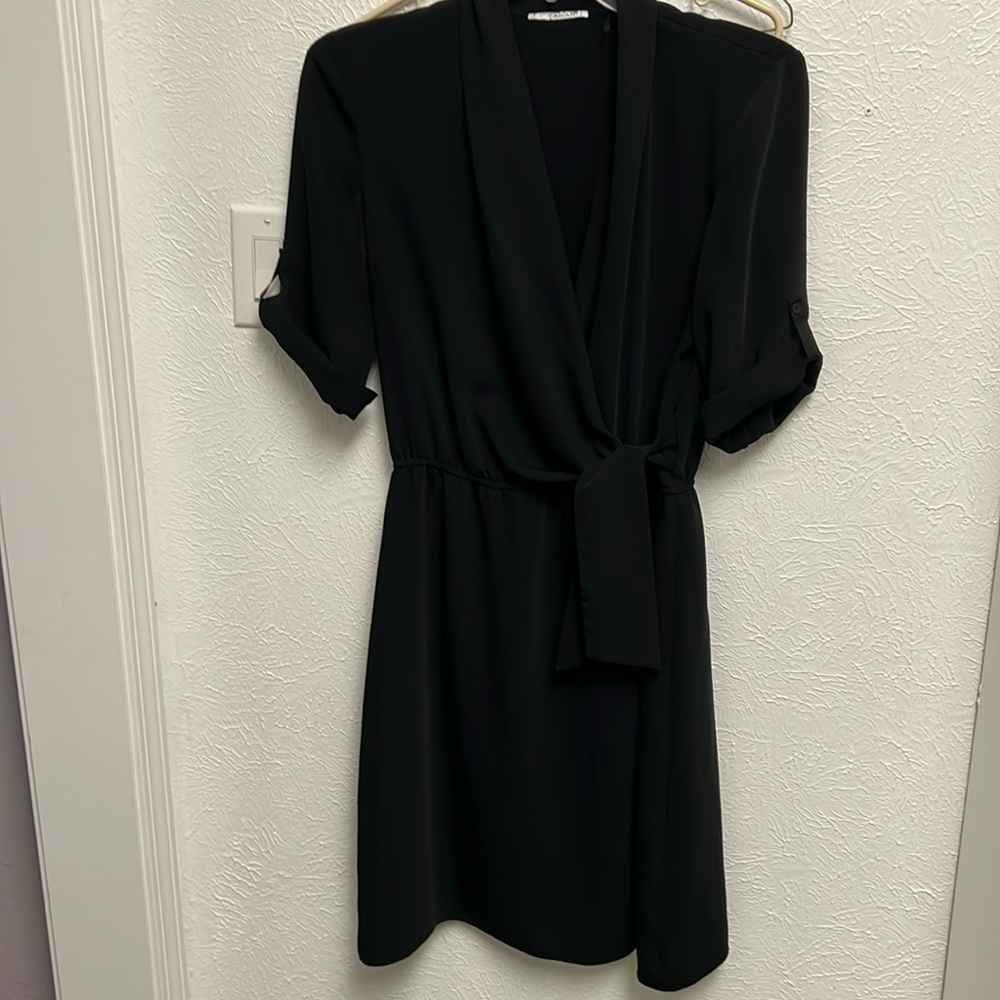 Collard wrap dress